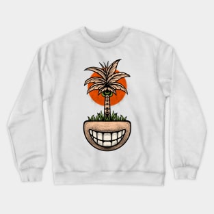 Coconut tree with smile Crewneck Sweatshirt